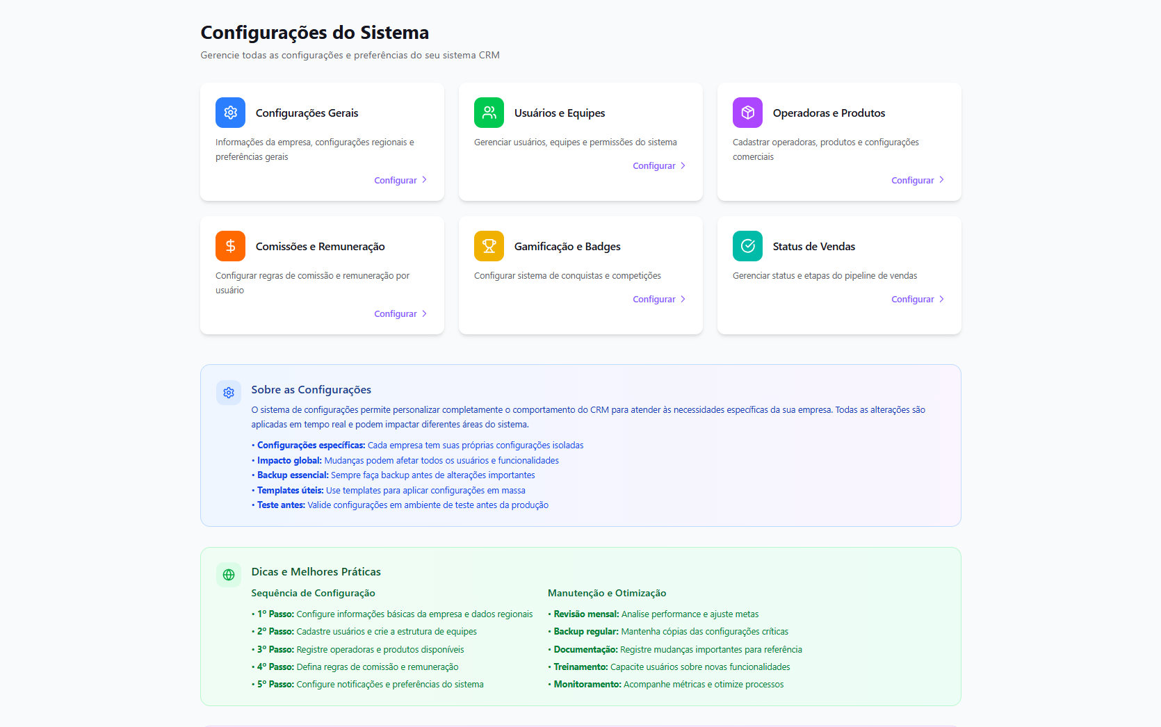 Administração e Configuração